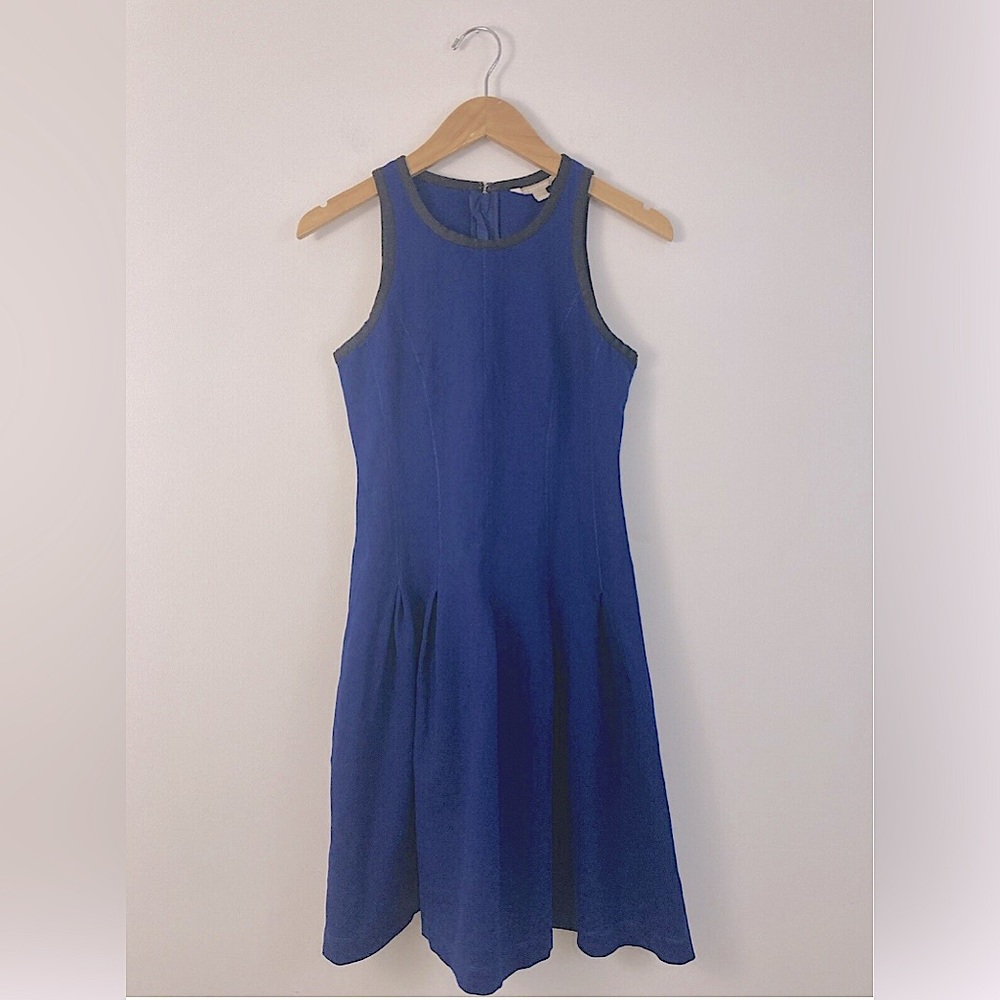 Banana Republic navy sleeveless flare pleated A line dress - NEW Size 10P